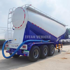 Quality TITAN New 3 Axle 40ton 50ton V Type Dry Powder Cement Bulker Bulk Cement Tanker Trailer wholesale