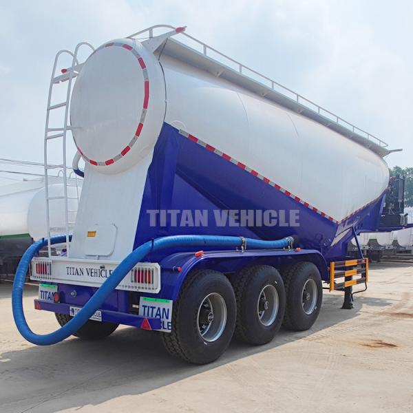 TITAN New 3 Axle 40ton 50ton V Type Dry Powder Cement Bulker Bulk Cement Tanker