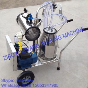 Quality Vacuum Pump Typed Single Bucket Mobile Milking Machine, hot sale portable milking machine for small farms wholesale