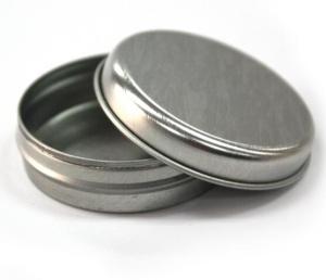 China Empty Slip Slide Round Tin Containers for Lip Balm on sale