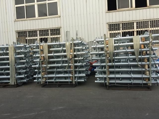 Steel Portable Foundation Ground Screw for Solar Mounting System in Round Shaft Design