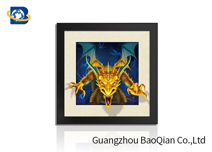 PVC / MDP Frame 3D 5D Pictures Different Animal Patterns Wall Decoration