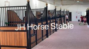 Quality Customized Size 14 Foot Horse Stall Fronts Infill Bamboo Steel Frame wholesale