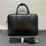 Authentic Crocodile Belly Skin Businessmen Briefcase Large Working Purse Genuine