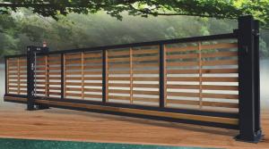 Quality Wooden Automatic Sliding Gates , Residential Trackless Cantilever Gate wholesale