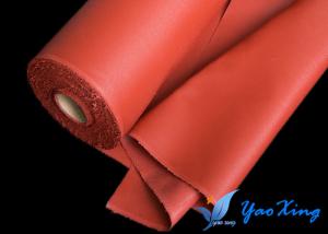 Quality Red Silicone Coated Fiberglass Fabric For Fire Curtain And Flexible Joint wholesale