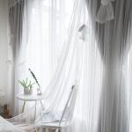 Blackout Plain Linen Fabric Living Room Curtain Material 200cm*240cm
