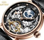Elegant Appearance Tourbillon Mechanical Watch Moon Phase Mechanical Wrist Watch