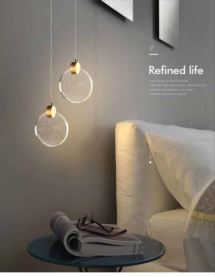 Modern LED Pendant Lights Home Decoration Crystal Hanging Lamps(WH-GP-110)