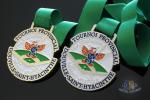 Round Shape Baseball Metal Award Medals / Shiny Silver Custom Running Medals
