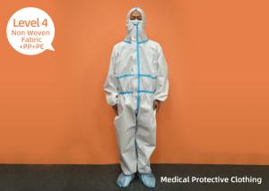 Quality White Medical Isolation Gown Waterproof Breathable Membrane Aami Level 4 wholesale