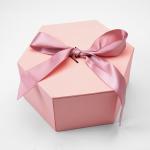 Hexagon Cardboard Magnetic Box Rigid Double Door Gift Box For Beverages