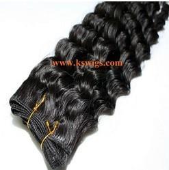 Quality AAAAA 100% High quality Indian human hair extension Deep Wave hair,100g/pc wholesale