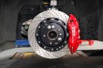 Big Brake Kit For Cadillac CT4 Instlled TEI Racing P60S Forged 6 Piston Calipers