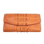 Exotic Real Crocodile Skin Women Large Trifold Wallet Genuine Alligator Leather
