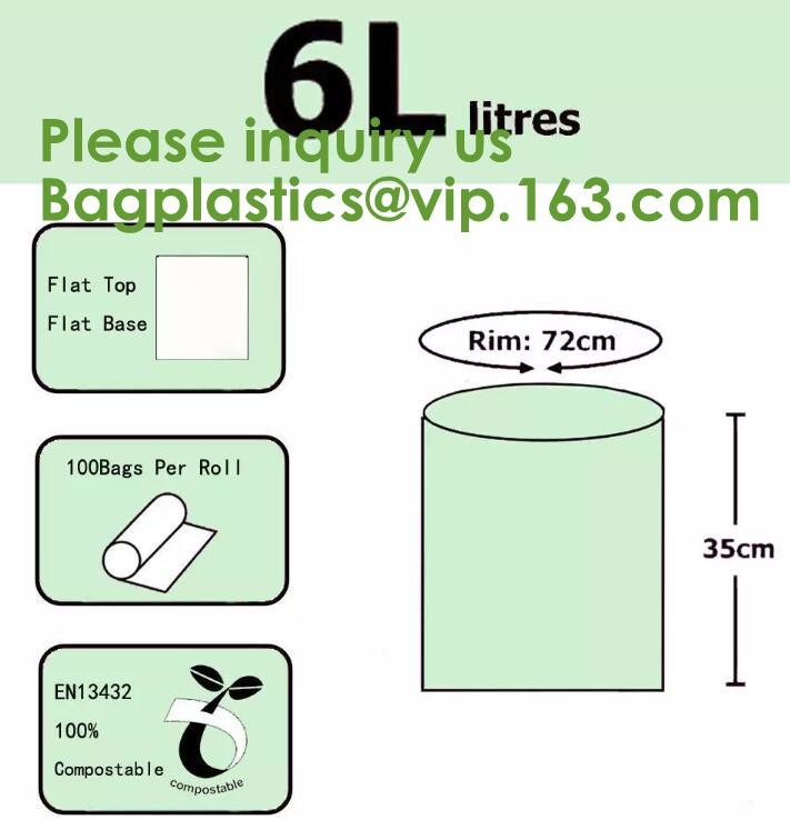 Heavy Duty Compostable T-shirt Handle Tie Plastic Roll Garbage Bags Trash Bags, t shirt carry bags, bagease, bagplastics