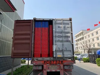 Warehouse Distribution Container Stackable Plastic Moving Crate with Customized Color