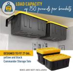 Stocked Wall-Mounted Storage Shelf Tote Rack for Ceiling Mount Garage Storage