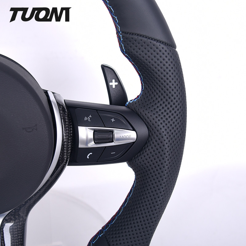 M2 M3 M4 Bmw Smooth Perforated Leather Steering Wheel Flat Bottom