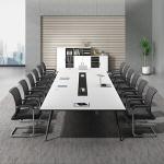 Solid Wood Office Furniture Customized Luxury White Conference Table Modern