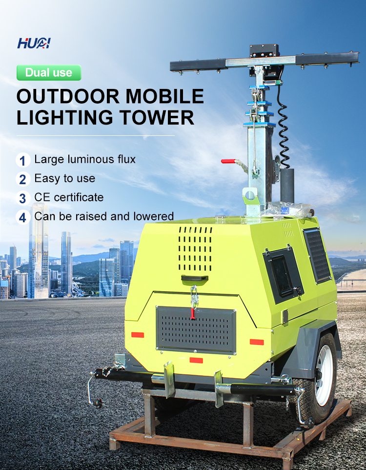 Diesel Light Tower Multifunction Outdoor Tower Light with 3500K Color Temperature