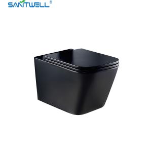 Quality Wall Hung Toilets Sanitwell SWJ0525MB Bathroom WC white toilet bowl rimless flush wholesale