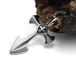 Gothic Fashion Men's Necklace 925 Silver Plated Titanium Stainless Steel Cross