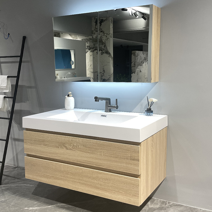 Drawer Slides Hardware High End Custom Bathroom Vanity Set with MR-MDF Carcase Material