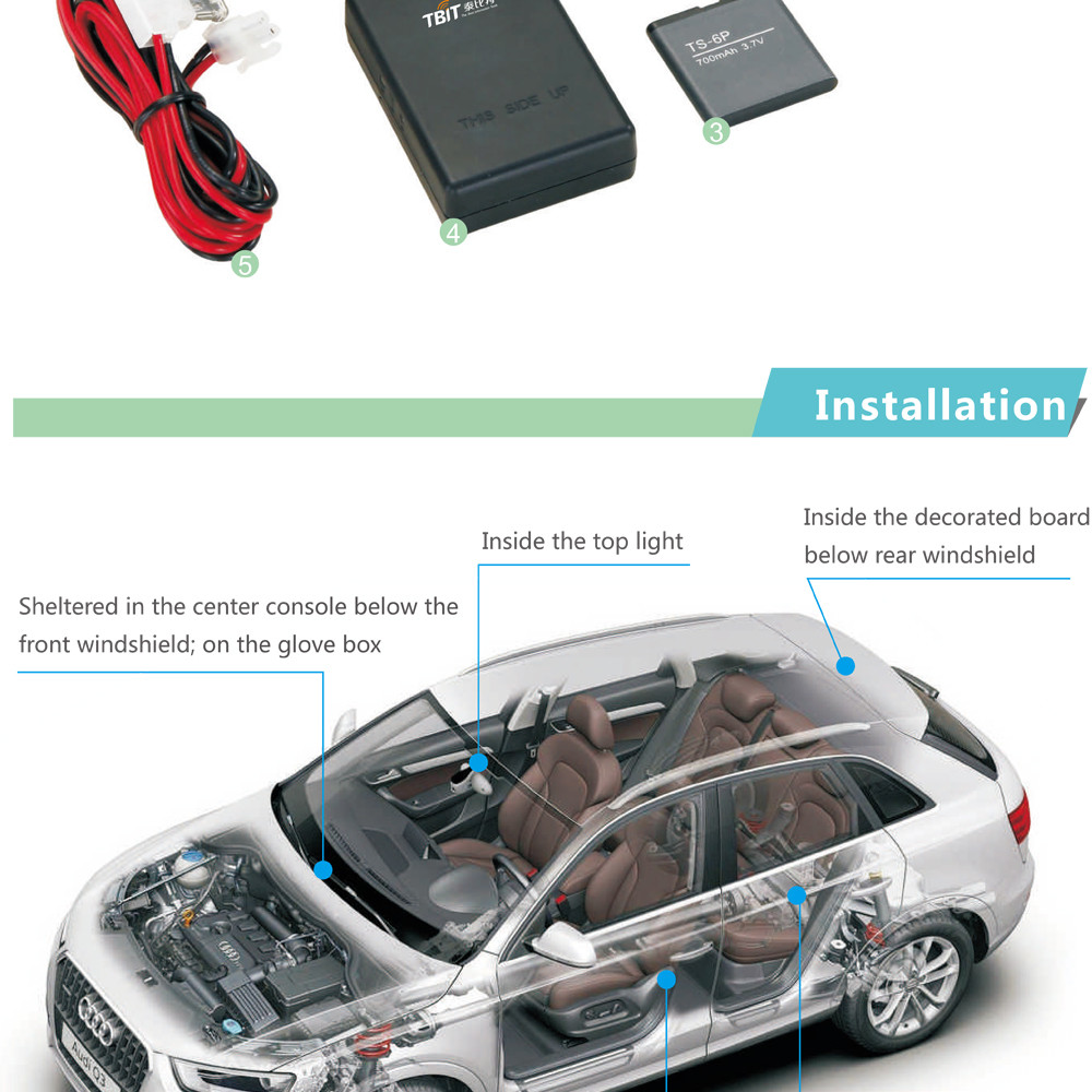 Dual Mode Positioning Remote Control Car GPS tracking device With Smart Alarm