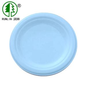 Quality Biodegradable 7inch environmental protection bagasse pulp round plate wholesale