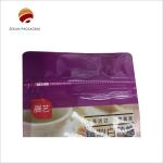 Custom Made Logo Printed Food Flat Bottom Bag Moisture Resistance