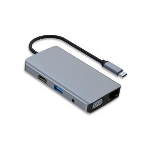 Quality 1000M RJ45 Ethernet 4K HDMI VGA USB Port Hubs PD 3.0 TF/SD Card Readers wholesale
