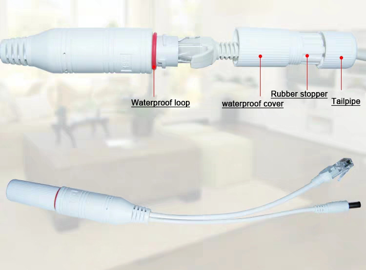Mini Waterproof PoE Splitter 10/100M 24V to 12V 2A for 24V POE switch and IP Cameras