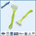 Sensitive Skin Ladies Safety Razor , Good Hardness Ladies Disposable Shavers