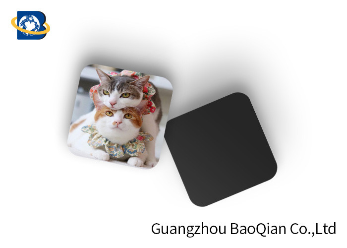 Pretty Cat 3D Image Full Color Custom Coasters , Custom Photo Drink Coasters
