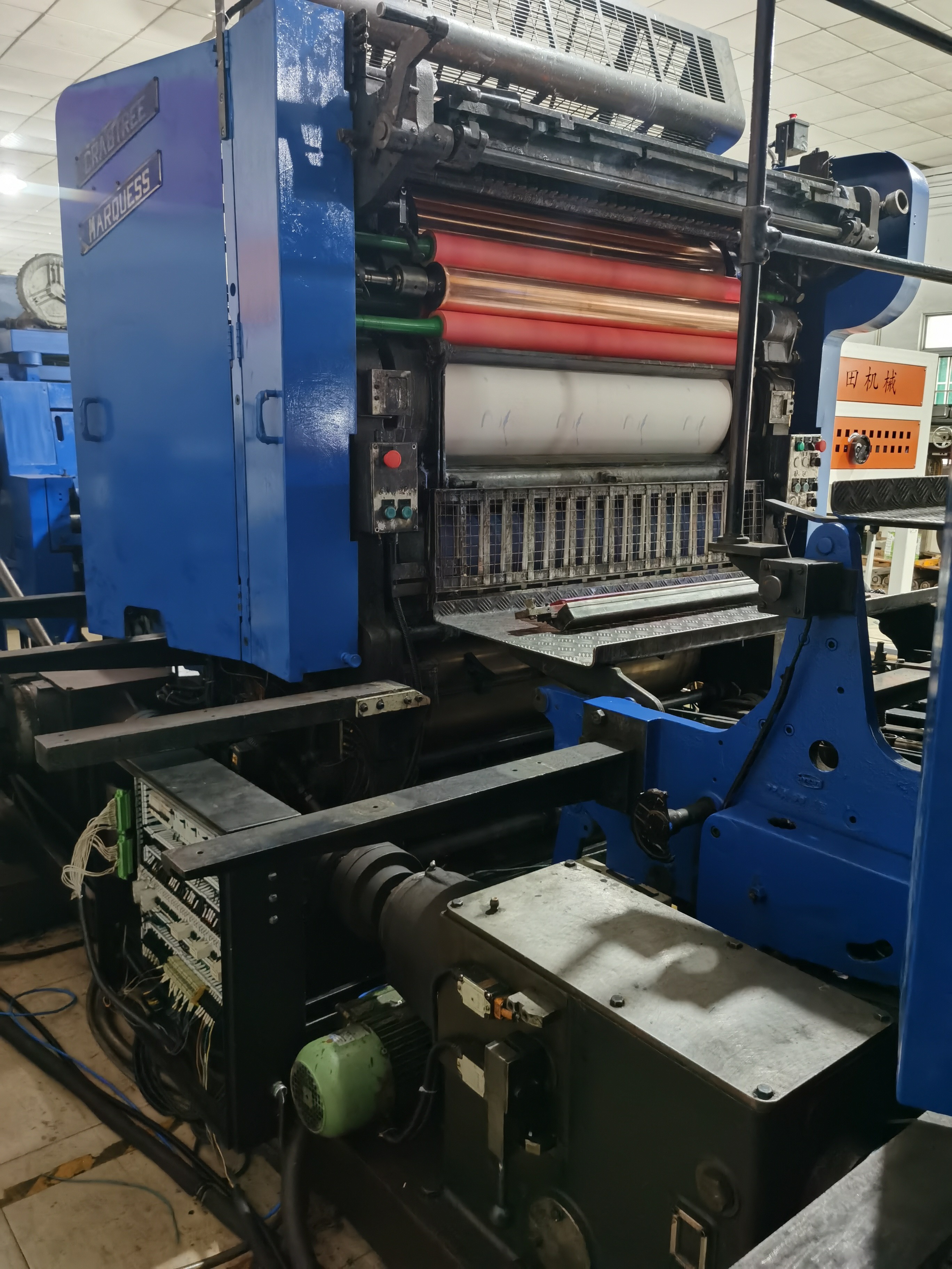 2 Colors 45 Inch Used Crabtree Printing Line For Tinplate Sheet