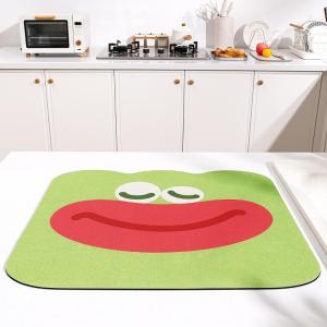 Quality Square Waterproof Anti-Slip Kitchen Dish Draining Mat with Contemporary Cartoon Print wholesale