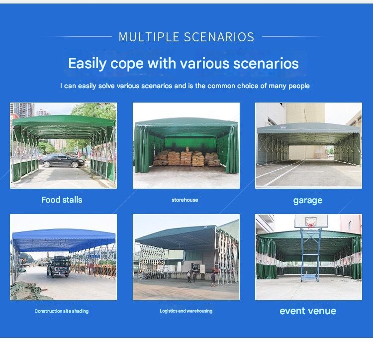 Galvanized Steel Electric Push-Pull Shed for Easy Assembly and Disassembly in Open Field Storage Requirements