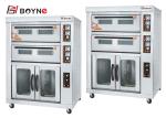 Commercial Bakery Kitchen Equipment Stainless Steel Two Deck Four Trays Gas Oven