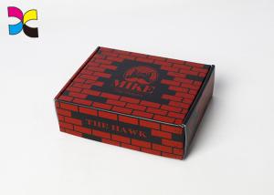 Quality Red and Black Printing Custom Packaging Boxes With White E-flute Corrugated Paperboard wholesale