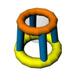 Children Airtight Inflatable Water Sport / Inflatable Basketball Basket