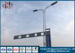 8M Outdoor Steel Street Light Poles With Powder Coated And Galvanization