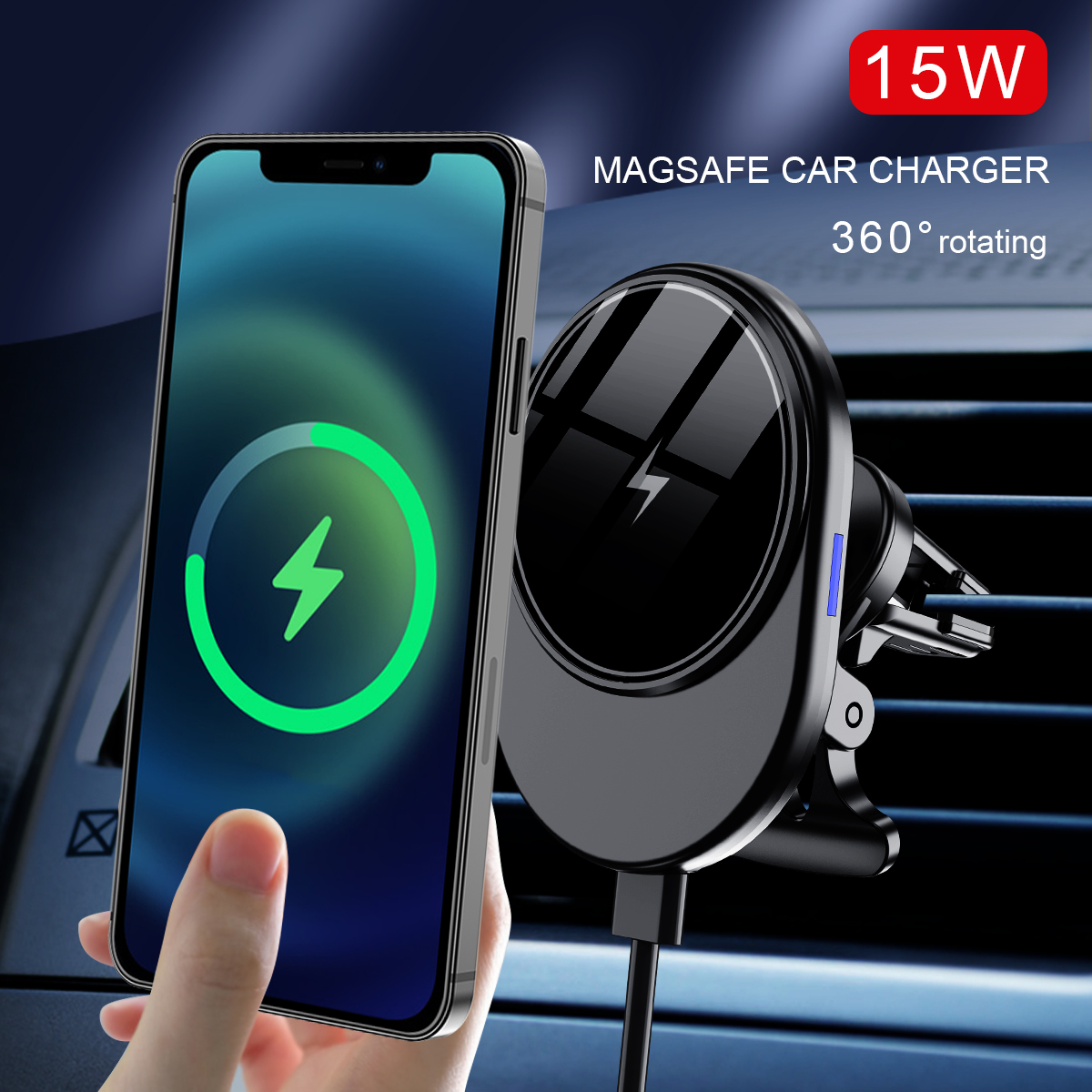 9V 1.1A Wireless Magsafe Charger 10W Portable Cell Phone Holder
