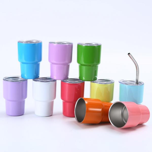 Mini Shot 2oz Curve Tumbler - Double Wall Vacuum Insulated - Nonslip Bottom -