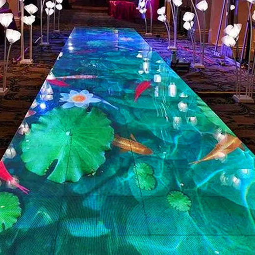 3840Hz Aluminum Floor LED Display with Customizable Cabinet Size 500*500mm
