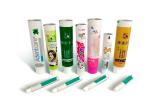 Round Plastic Cosmetic Tubes Hand Lotion Aluminum Matt Surface Finish