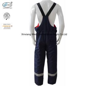 Quality Navy Blue Fr Bib Insulated Overalls With Reflective Trim wholesale