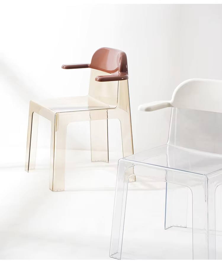 Creative Clear Acrylic Dining Chairs Nordic See Through Plastic Dining Chairs