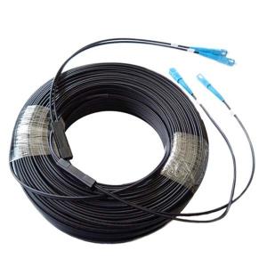Quality Ftth Single Mode Fiber Optic Patch Cord Drop Cable G657A GJXFH black sheath wholesale