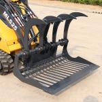 Grapple bucket for mini skid steer loader